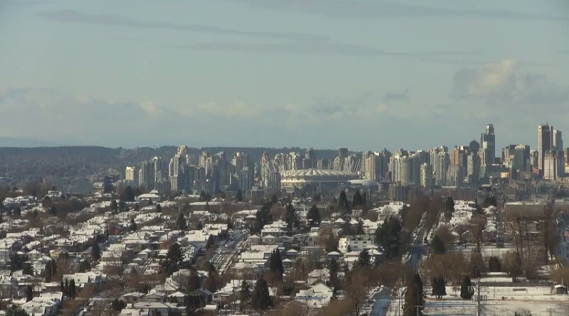 La temperatura en la zona metropolitana de Vancouver podría estar entre los -5 y -10 grados centígrados. Foto CBNnoticias