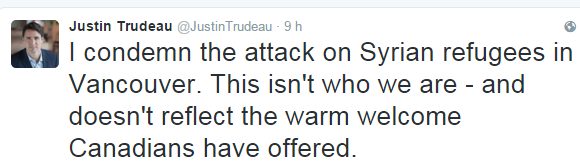 Justin Trudeau condena ataque en vancouver