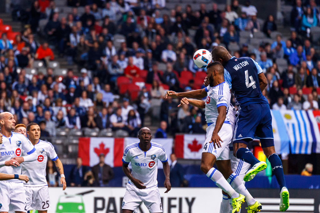 El costarricense Waston Kendall hizo el segundo gol para los Whitecaps a los 93 minutos. Foto Álvaro Campo para CBNnoticias