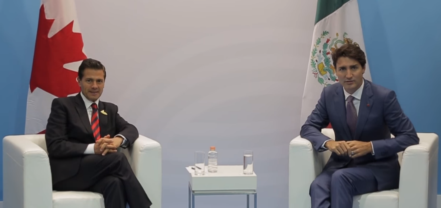 Presidente de México y primer ministro de Canadá hablan sobre renegociación del TLCAN