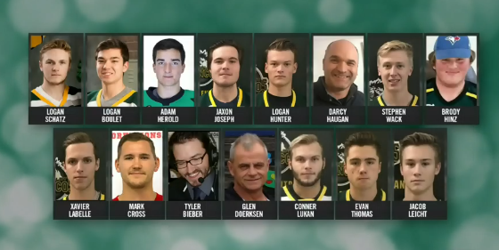 Humboldt honró la memoria de sus jugadores de hockey fallecidos en accidente