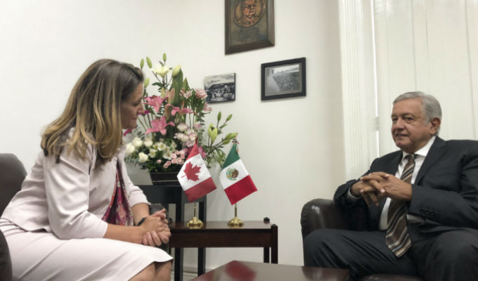 AMLO y Gobierno de Canadá dicen que TLCAN debe permanecer trilateral