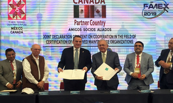 México y Canadá firman acuerdo técnico para mantenimiento de aeronaves