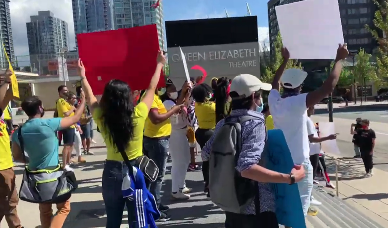 En Vancouver, Canadá, también apoyan el paro nacional en Colombia
