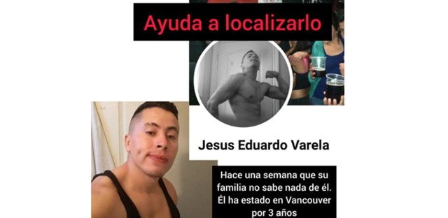 Familiares buscan a joven mexicano desaparecido en Vancouver