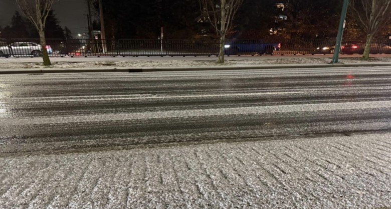 Granizo, aguanieve y alerta de tormenta de viento sobre Metro Vancouver