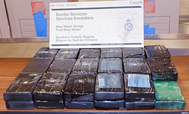 CBSA incauta cargamento de cocaína en puerto terrestre de Ontario