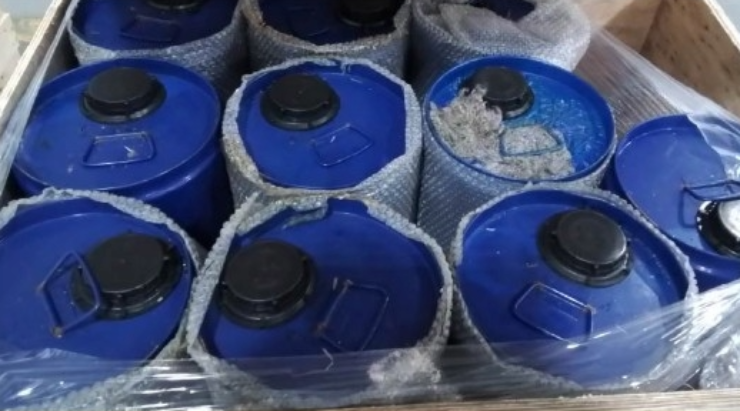 CBSA incauta 4,300 litros de precursores químicos para fentanilo procedentes de China