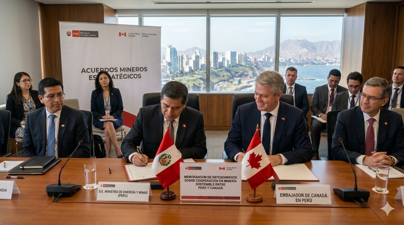 Canadá y Perú firman acuerdo para impulsar la minería sostenible y los minerales críticos