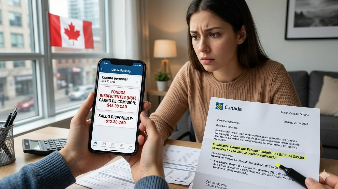 Canadá impone un límite de $10 a las comisiones bancarias por fondos insuficientes