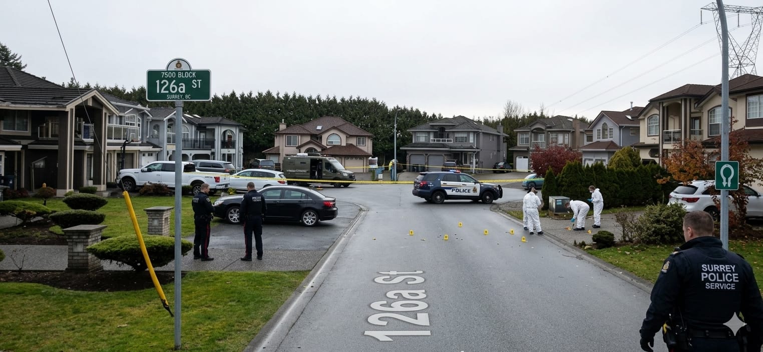 El Servicio de Policía de Surrey investiga tiroteo contra una vivienda en Newton