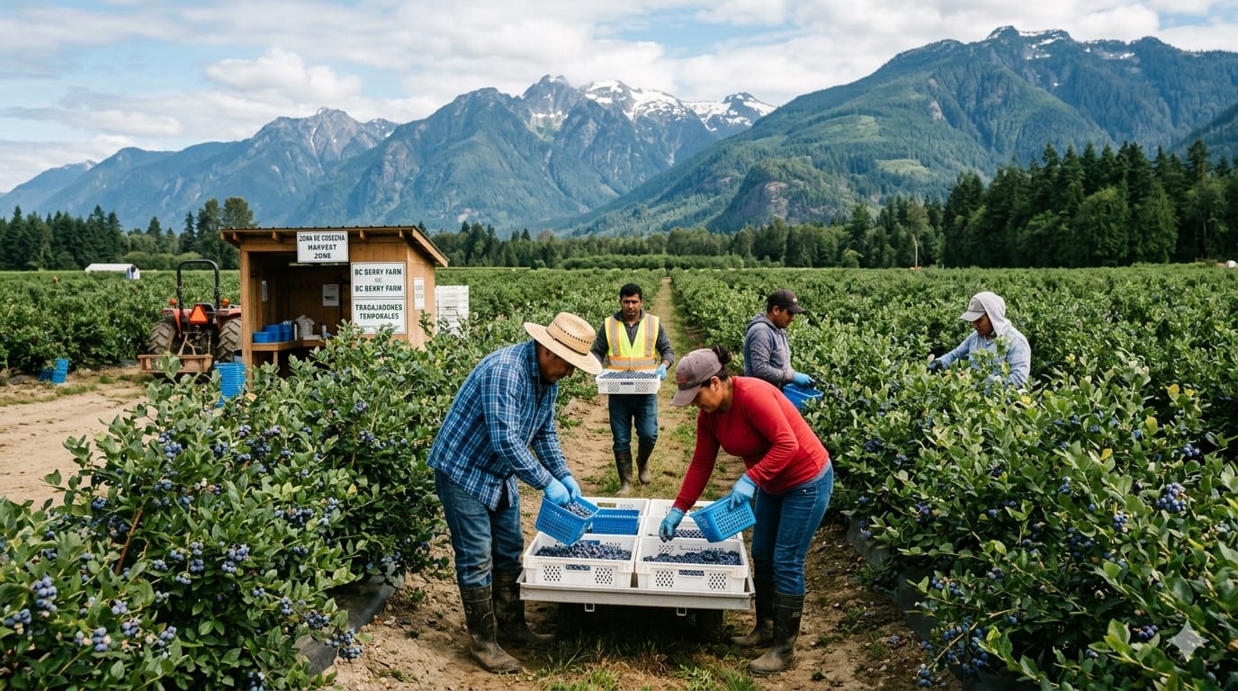 Columbia Britanica permitirá a empleadores rurales mantener a trabajadores extranjeros temporales por un año más