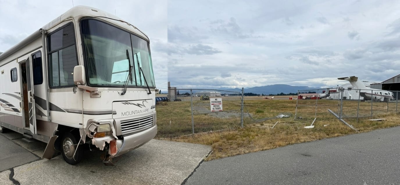 Incidente de carro recreativo interrumpe operaciones y causa alarma en Aeropuerto Internacional de Abbotsford