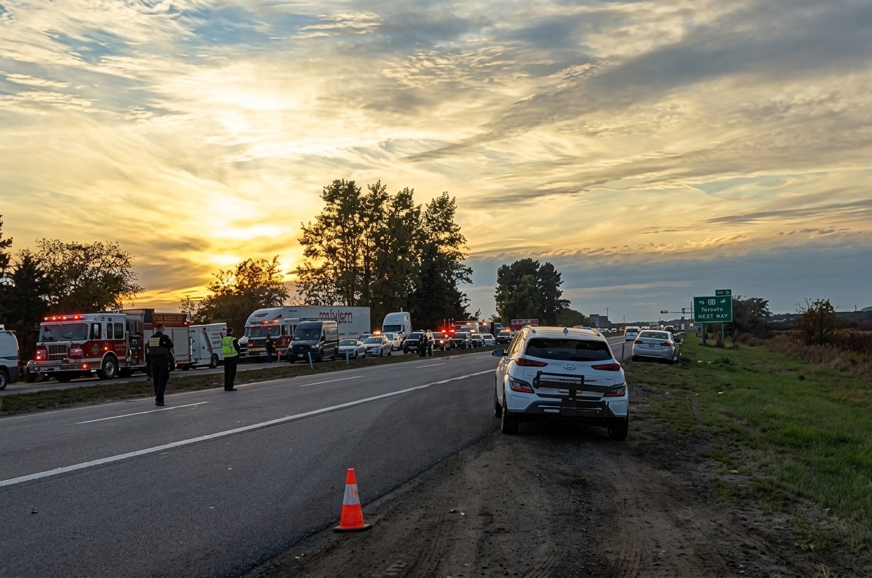 Trece heridos en accidente vehicular al sur de Surrey